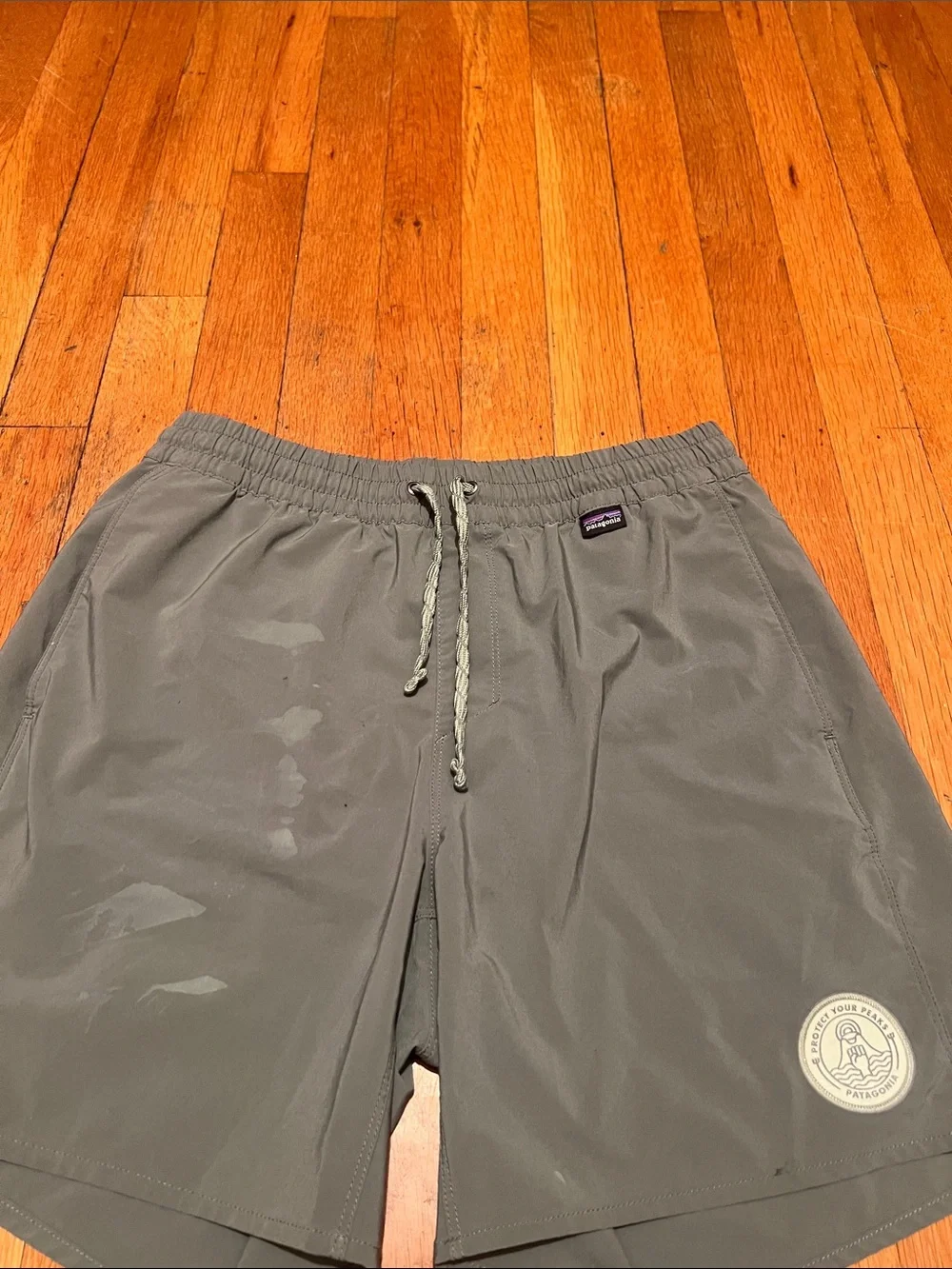 Patagonia Hydropeak Volley Hybrid Shorts in Green, Men’s size Small